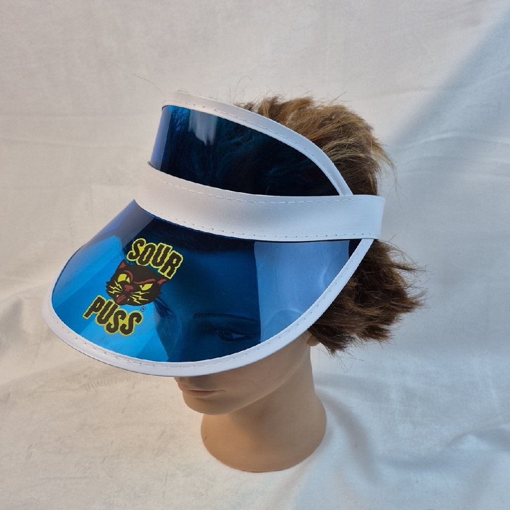 Sourpuss Sour Puss Blue Transparent Visor - Size Adult